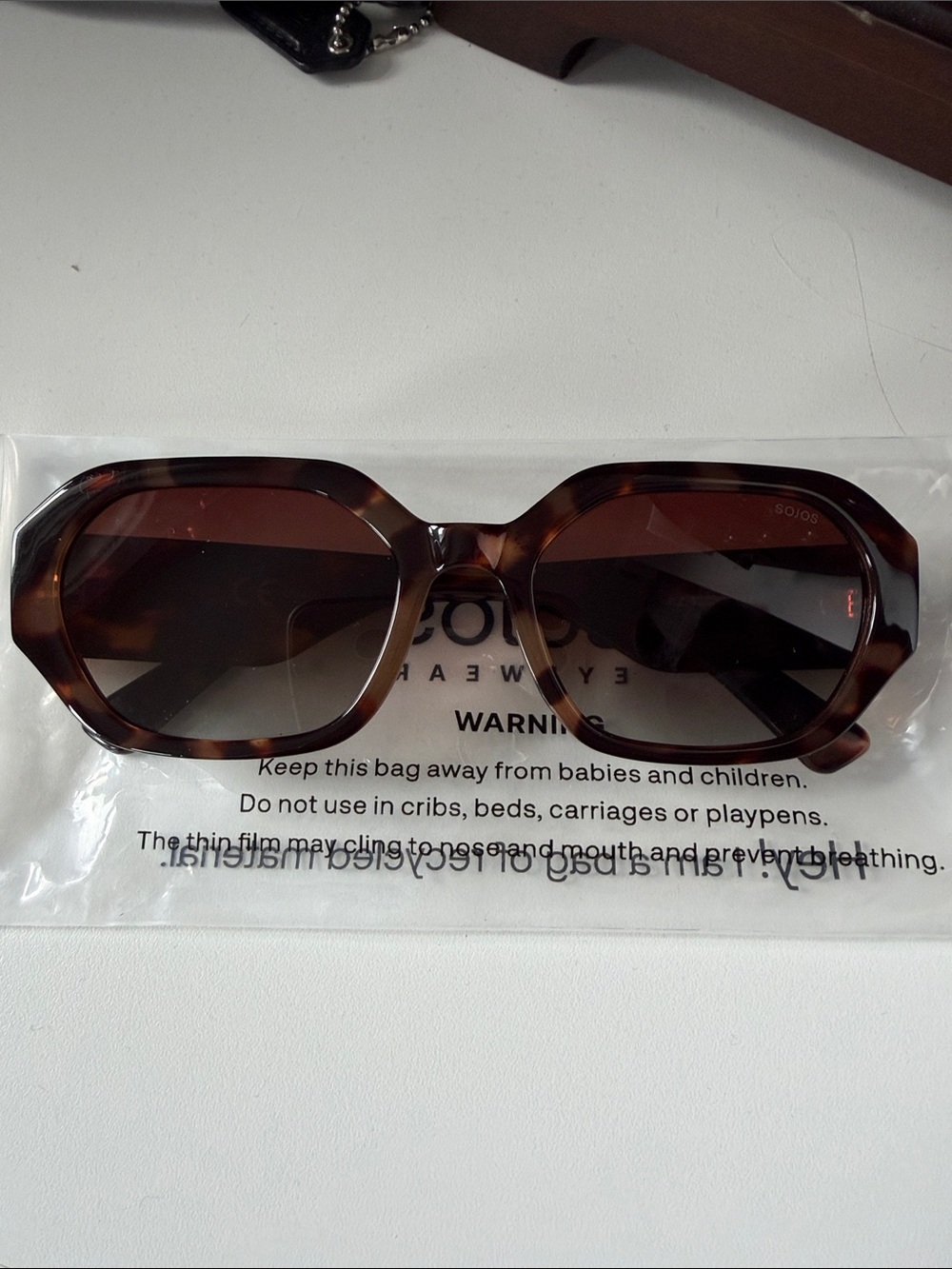 Women’s Tortoise Shell Geometric Sunglasses - Brown Lens